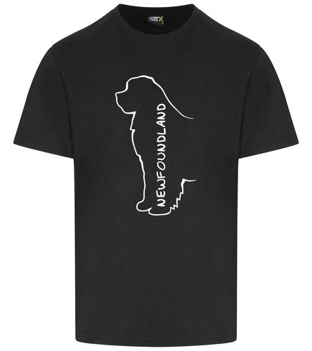 Unisex Roundneck T-shirt featuring exclusive Newfoundland dog breed design, crafted from soft, breathable premium cotton for all-day comfort and a relaxed fit, perfect for dog lovers and casual outings.