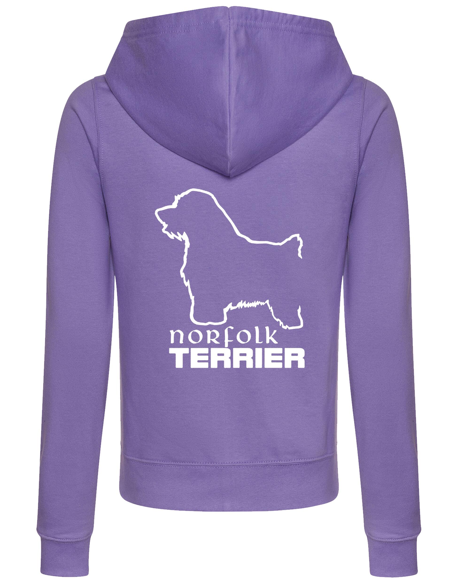 Norfolk Terrier Women’s Zipped Hoodie featuring exclusive breed artwork, soft breathable fabric, full-zip closure, and cozy hood. A stylish and comfortable choice for Norfolk Terrier lovers.