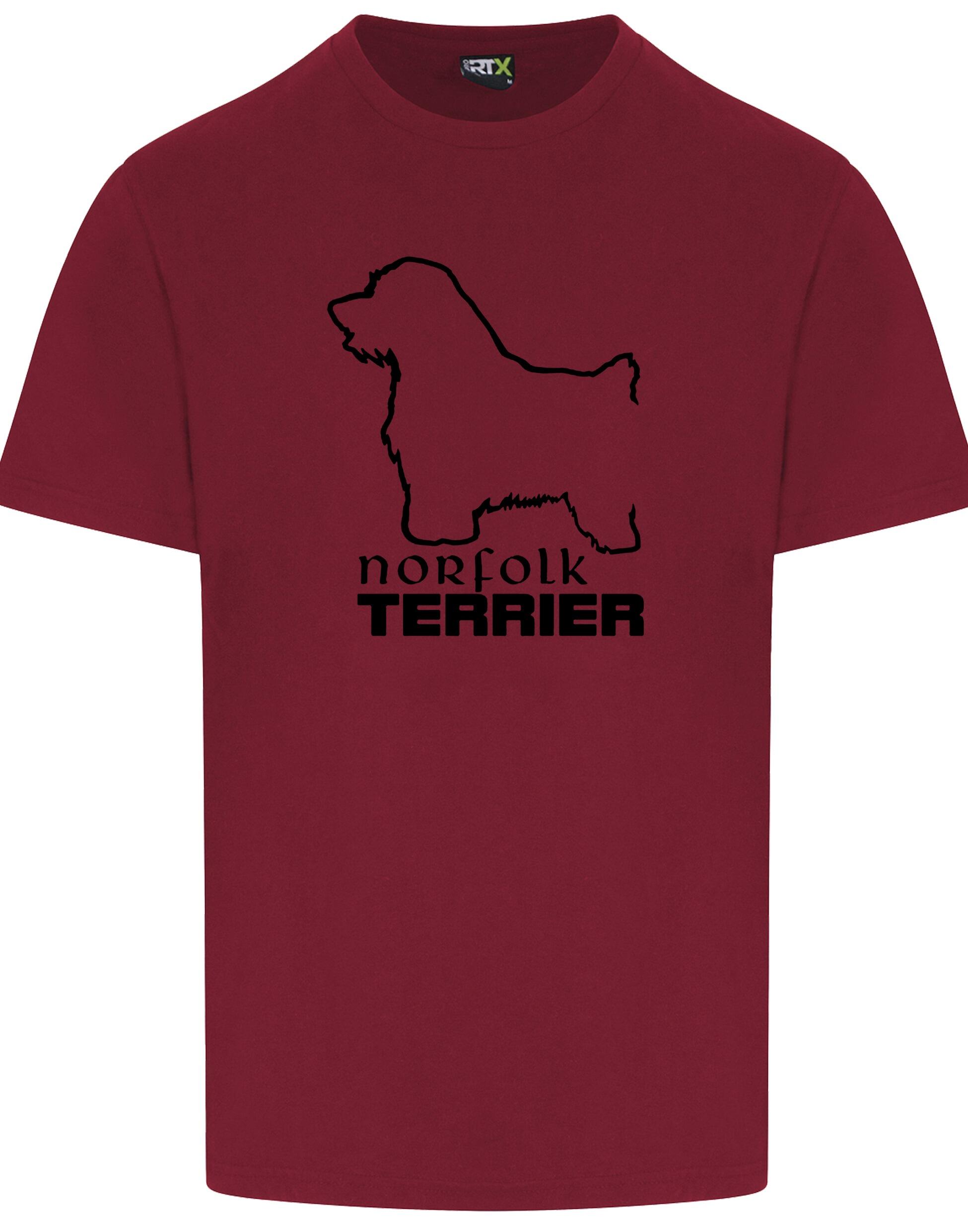 Norfolk Terrier Unisex Roundneck T-shirt featuring exclusive breed artwork, premium cotton fabric, a relaxed unisex fit, and a stylish round neckline. Perfect for casual wear, breed events, or everyday comfort for Norfolk Terrier lovers.