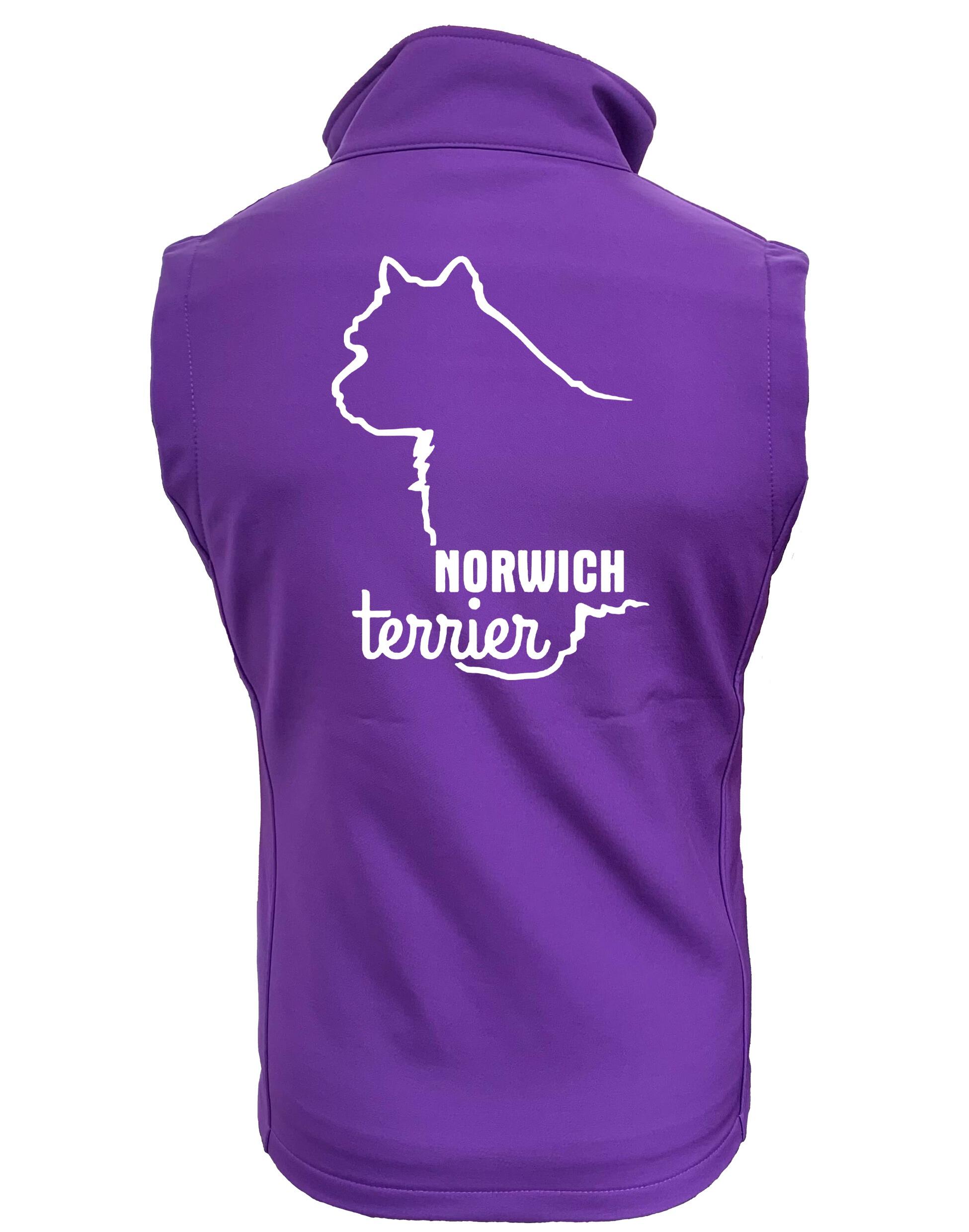Norwich Terrier Unisex Softshell Gilet featuring exclusive breed artwork, water-resistant fabric, fleece lining, and a relaxed fit for all-day comfort. Perfect for dog shows, countryside walks, and casual wear for Norwich Terrier enthusiasts.