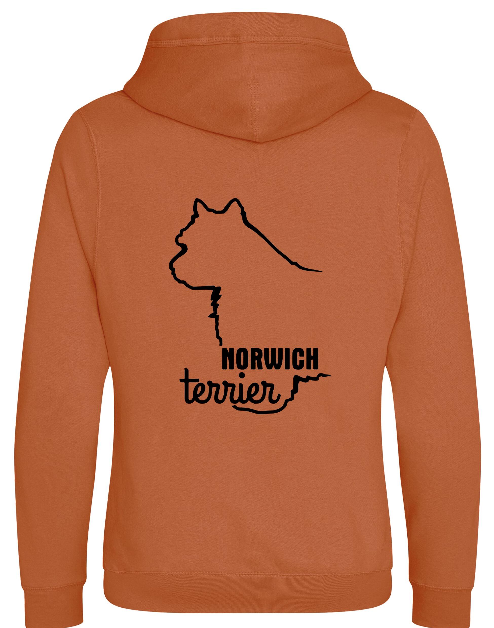 Norwich Terrier Crossneck Pullover Hoodie featuring exclusive breed artwork, soft fleece lining, kangaroo pocket, and stylish crossneck hood. Designed for warmth, comfort, and Norwich Terrier lovers—perfect for dog walks, breed events, or casual wear.