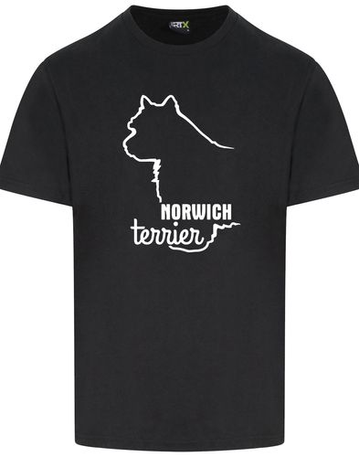 Norwich Terrier Unisex Roundneck T-shirt featuring exclusive breed artwork, soft cotton fabric, and a comfortable unisex fit. Designed for style, comfort, and Norwich Terrier lovers—perfect for dog walks, breed events, or casual wear.