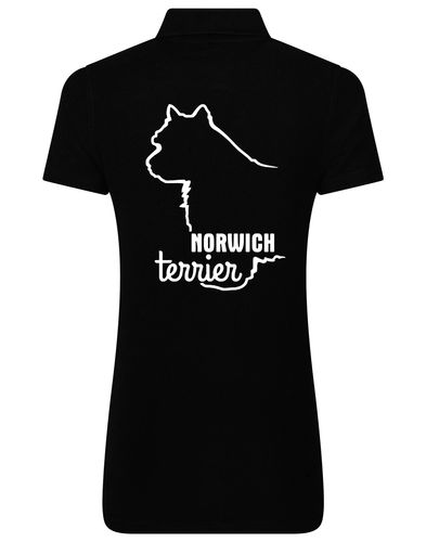 Norwich Terrier Women’s Cotton Polo featuring exclusive breed artwork, soft cotton fabric, and a feminine fit. Designed for style, comfort, and Norwich Terrier lovers—ideal for dog shows, casual wear, and everyday elegance.