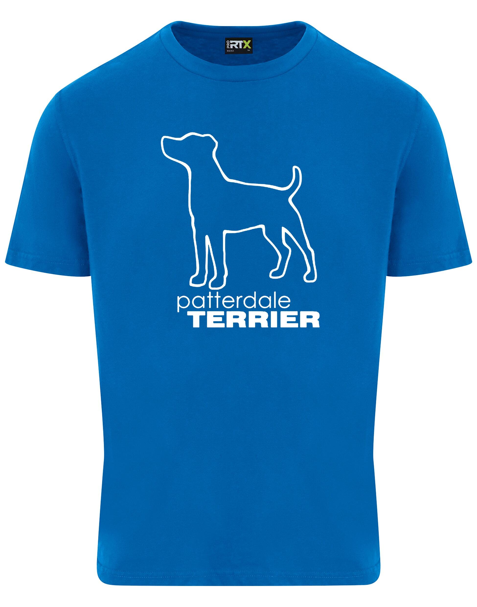 Patterdale Terrier Unisex Roundneck T-Shirt – soft, breathable cotton t-shirt featuring exclusive Patterdale Terrier artwork, a classic round neckline, and a relaxed unisex fit for everyday comfort and breed pride.