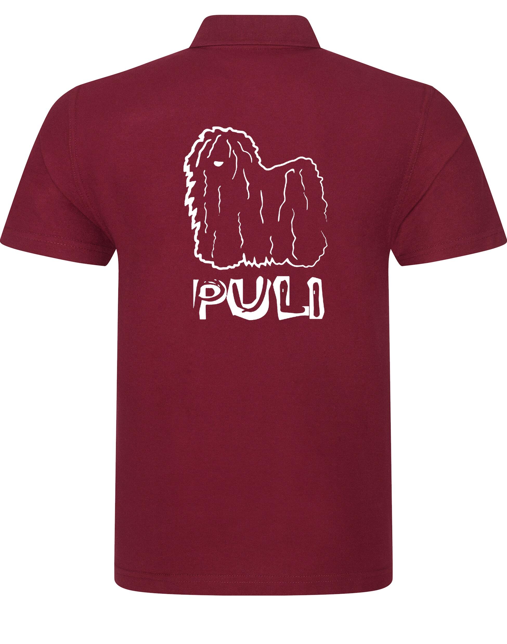 Unisex Hungarian Puli Cotton Polo featuring exclusive breed artwork, crafted from premium breathable cotton for all-day comfort and a relaxed, stylish fit, perfect for Hungarian Puli enthusiasts.