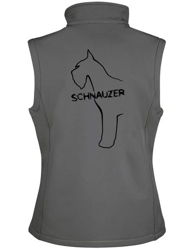 Unisex Softshell Gilet featuring exclusive Schnauzer design, water-resistant exterior, and lightweight construction, perfect for Schnauzer enthusiasts seeking style and comfort in all weather conditions.