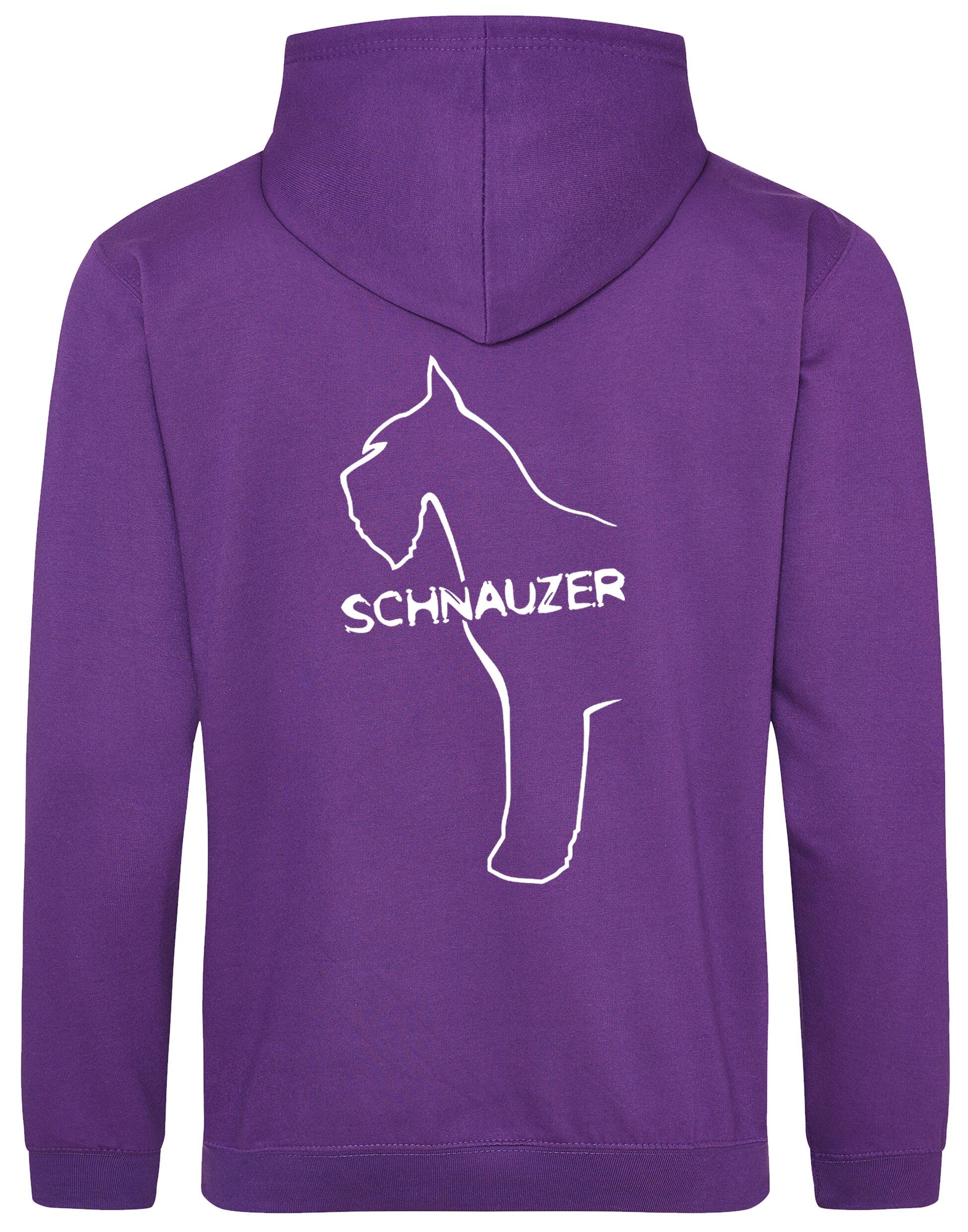 Schnauzer Design Pullover Hoodie featuring exclusive breed artwork, customizable options, and high-quality heavy-blend fabric for warmth and style.
