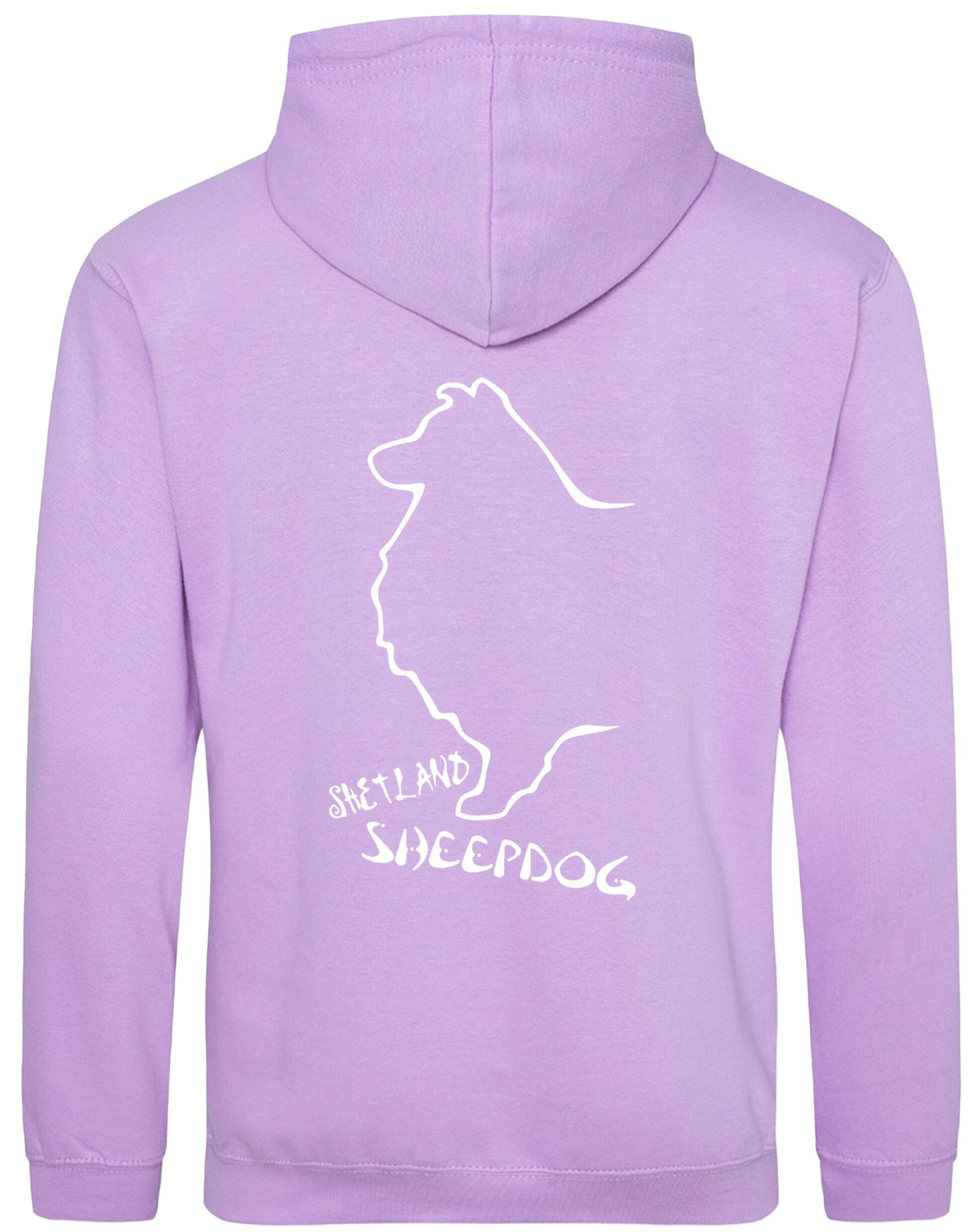 Pullover Hoodie featuring exclusive Shetland Sheepdog graphic design.