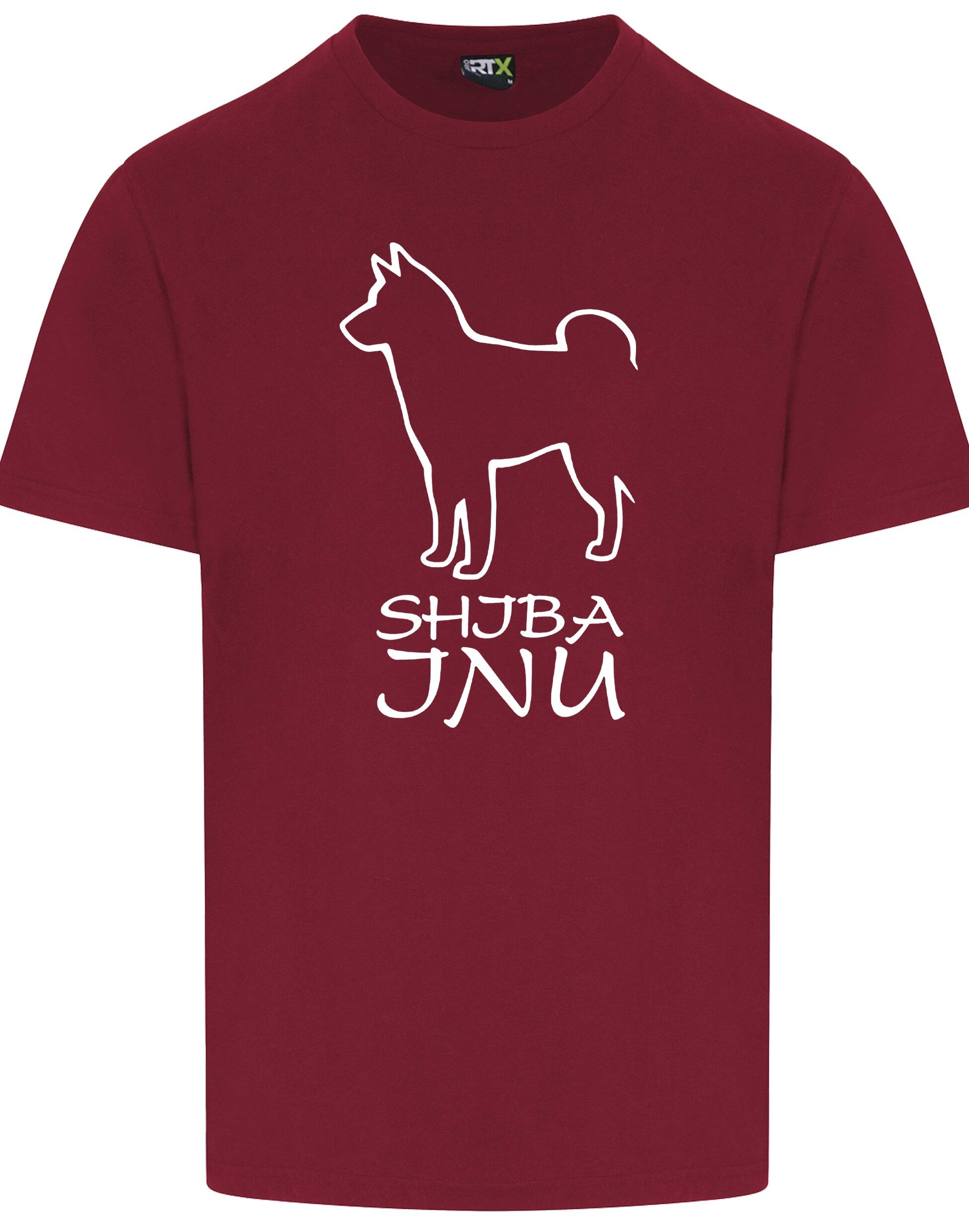 Unisex roundneck T-shirt featuring an exclusive Shiba Inu design on the front, made from soft breathable cotton for all-day comfort and suitable for both men and women.
