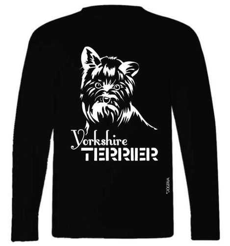 Yorkshire Terrier (Head) Adult Long-Sleeved Premium Cotton