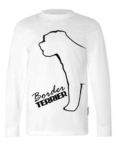 Border Terrier T-Shirt Adult Long-Sleeved Premium Cotton