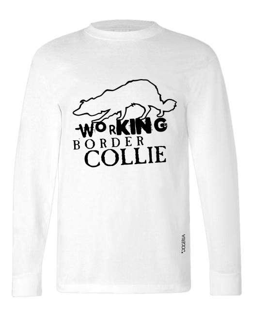 Working Border Collie T-Shirt Adult Long-Sleeved Premium Cotton
