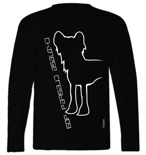 Chinese Crested Dog T-Shirt Adult Long-Sleeved Premium Cotton