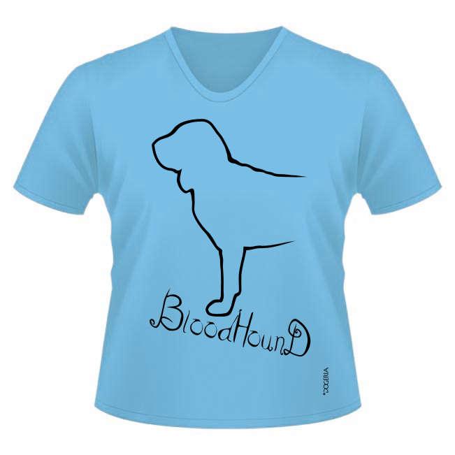 Bloodhound T-Shirts Women's V Neck Premium Cotton