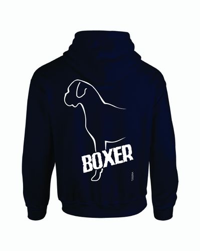 Boxer (2) Dog Breed Design Pullover Hoodie Adult Single Colour
