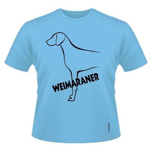 Weimaraner T-Shirt Roundneck Short Sleeve Heavy cotton