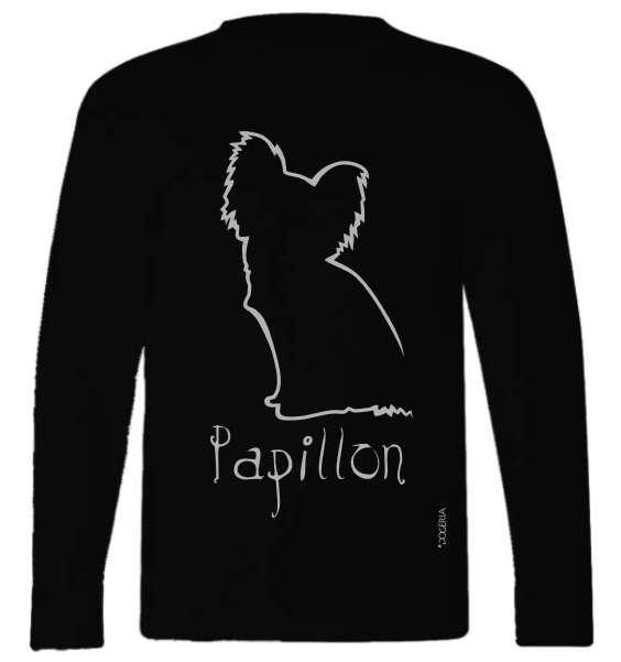 Papillon Dog Breed T-Shirt Adult Long-Sleeved Premium Cotton