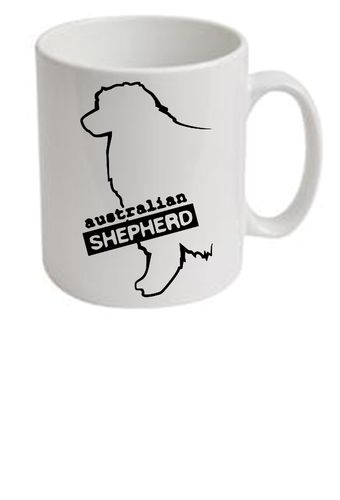Australian Shepherd Dog Breed Design Ceramic Mug