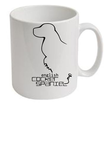 English Cocker Spaniel Dog Breed Ceramic Mug Dogeria Design