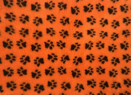 Dogeria Bedding for Dogs Rubber Backed Orange with Black Paws