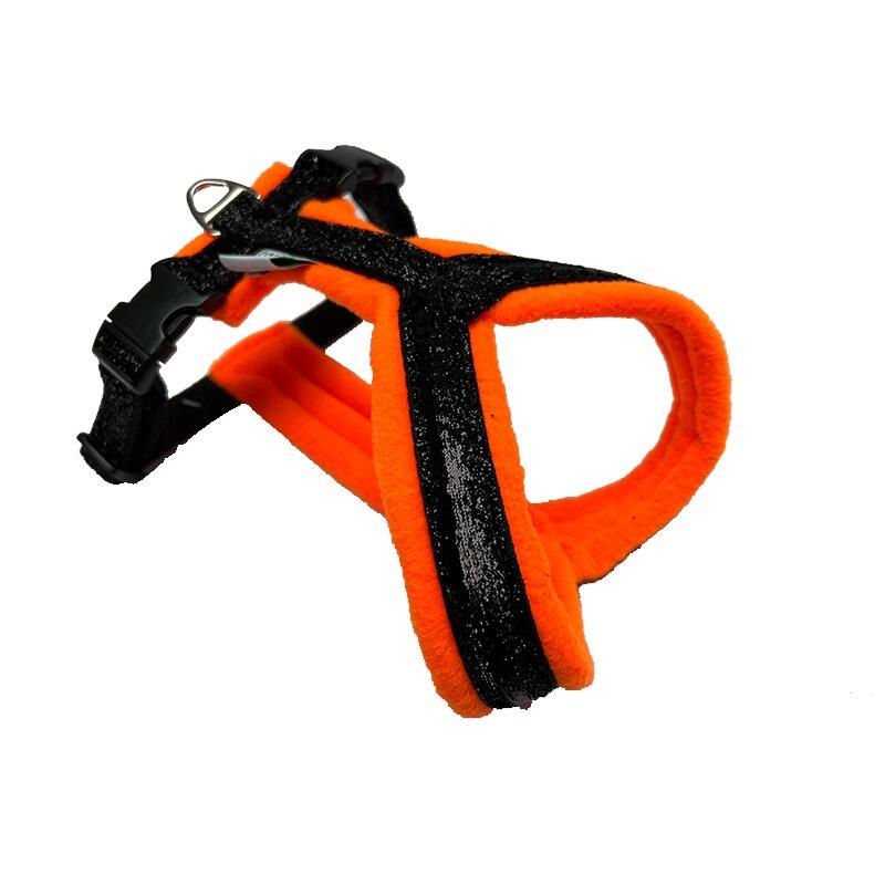 Orange Sparkly Fleece Harness