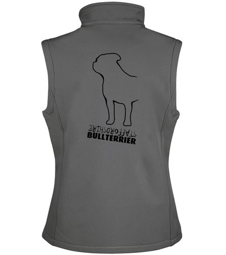 Unisex Staffordshire Bullterrier Softshell Jacket Charcoal (Black)