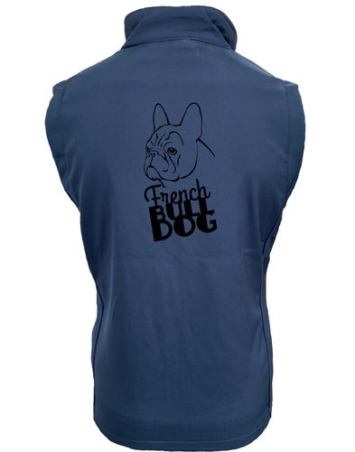 Female French Bulldog (Head) Softshell Jacket Navy Navy (Black)