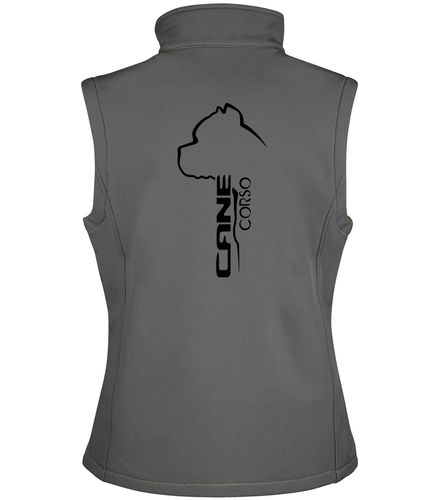 Unisex Cane Corso Softshell Gilet Charcoal (Black)