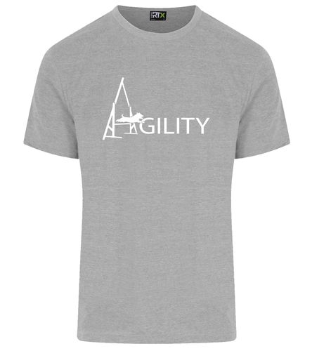 Unisex Agility Roundneck T-Shirt Heather Grey (White)