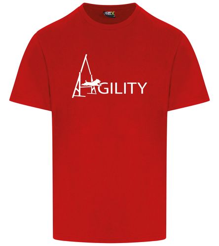 Unisex Agility Roundneck T-Shirt Red (White)
