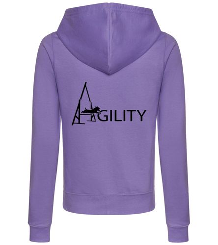 Female Agility Zipped Hoodie Lavender (Black)