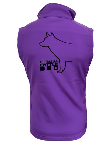 Unisex Australian Cattle Dog Softshell Jacket Purple (Black)