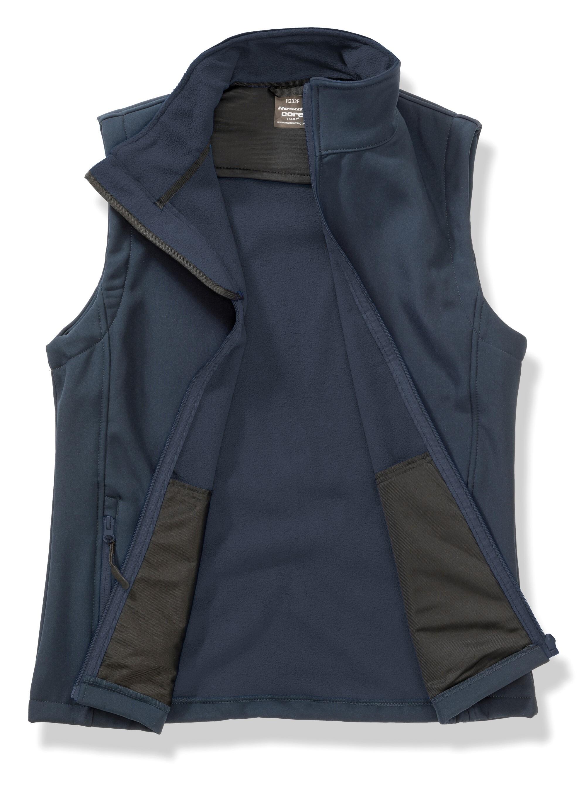 Unisex Brittany Spaniel Softshell Gilet Navy Navy Open