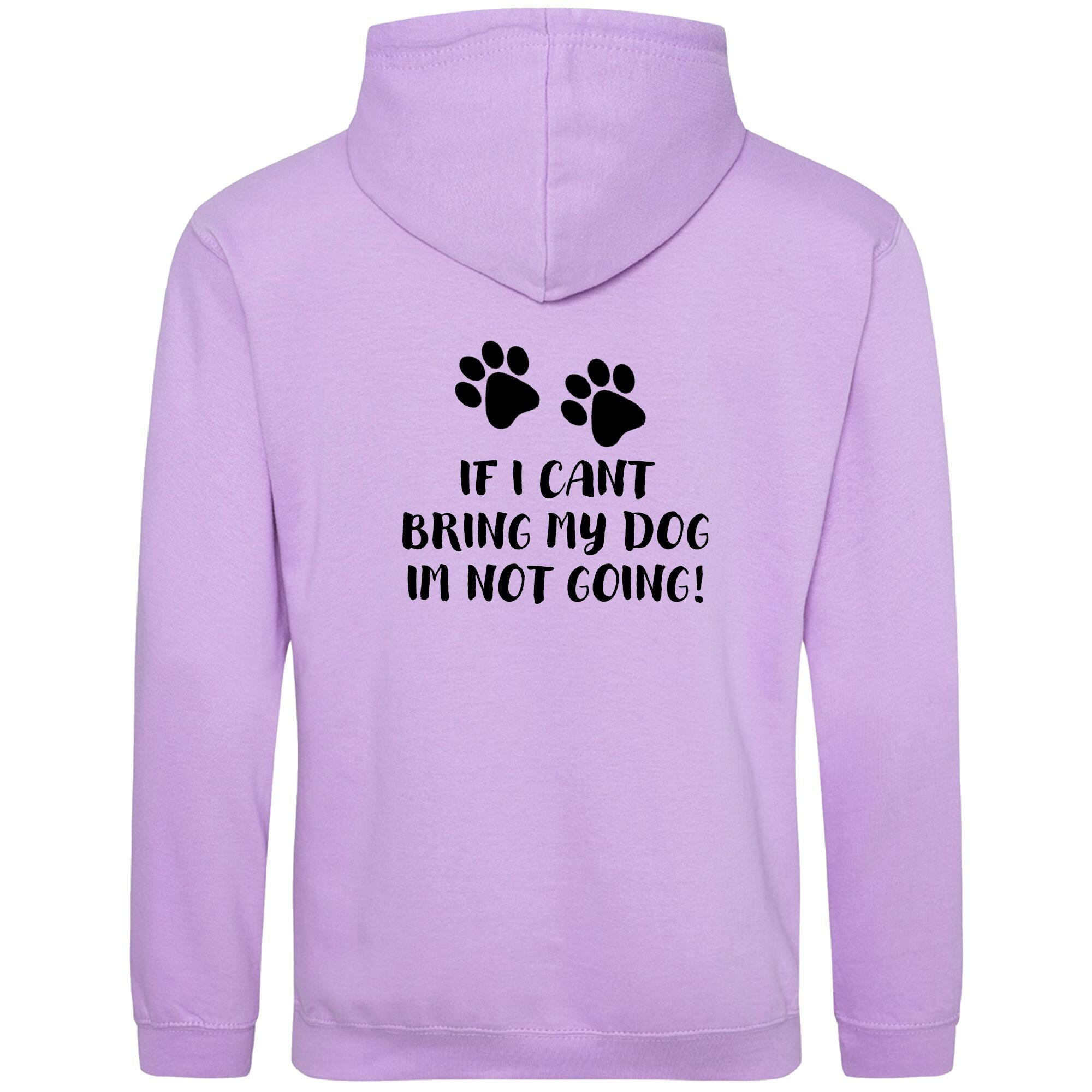 Lavender Pullover Hoodies with "If I Can't Take My Dog" Black Print - Agility Lifestyle Collection