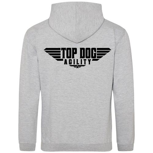 Heather Grey Pullover Hoodies with "Top Dog Agility" Black Print - Agility Lifestyle Collection