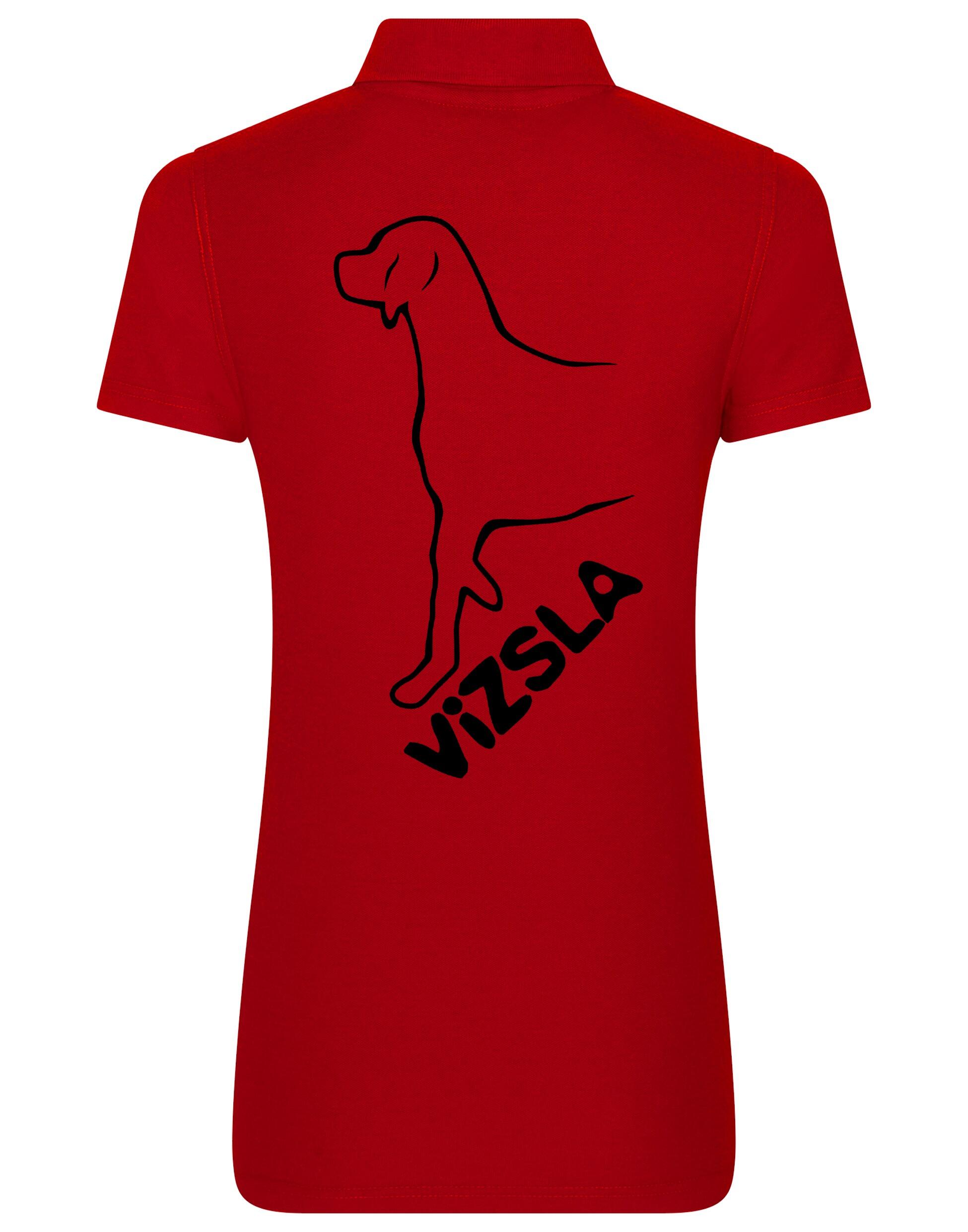 Women’s Cotton Polo with Vizsla Dog Breed Design