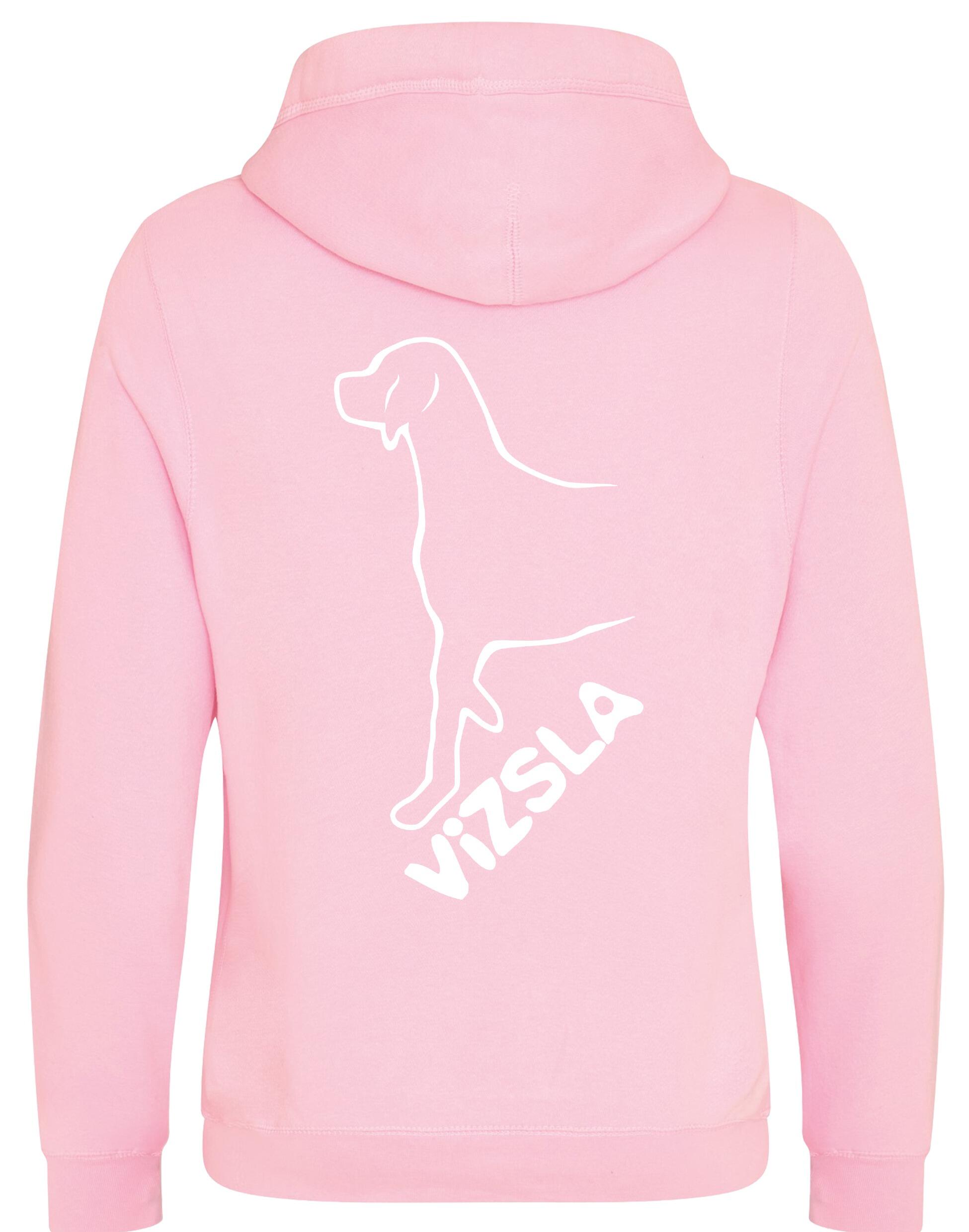 Unisex Crossneck Pullover Hoodie with Vizsla Dog Breed Design