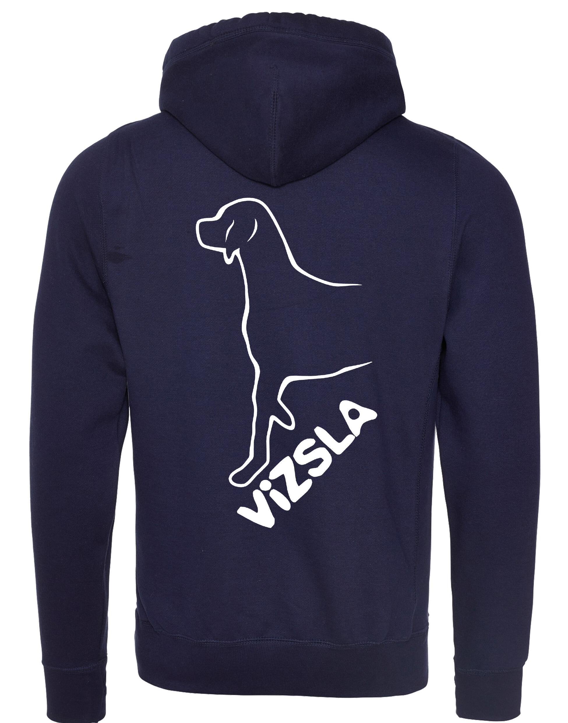 Unisex Crossneck Pullover Hoodie with Vizsla Dog Breed Design