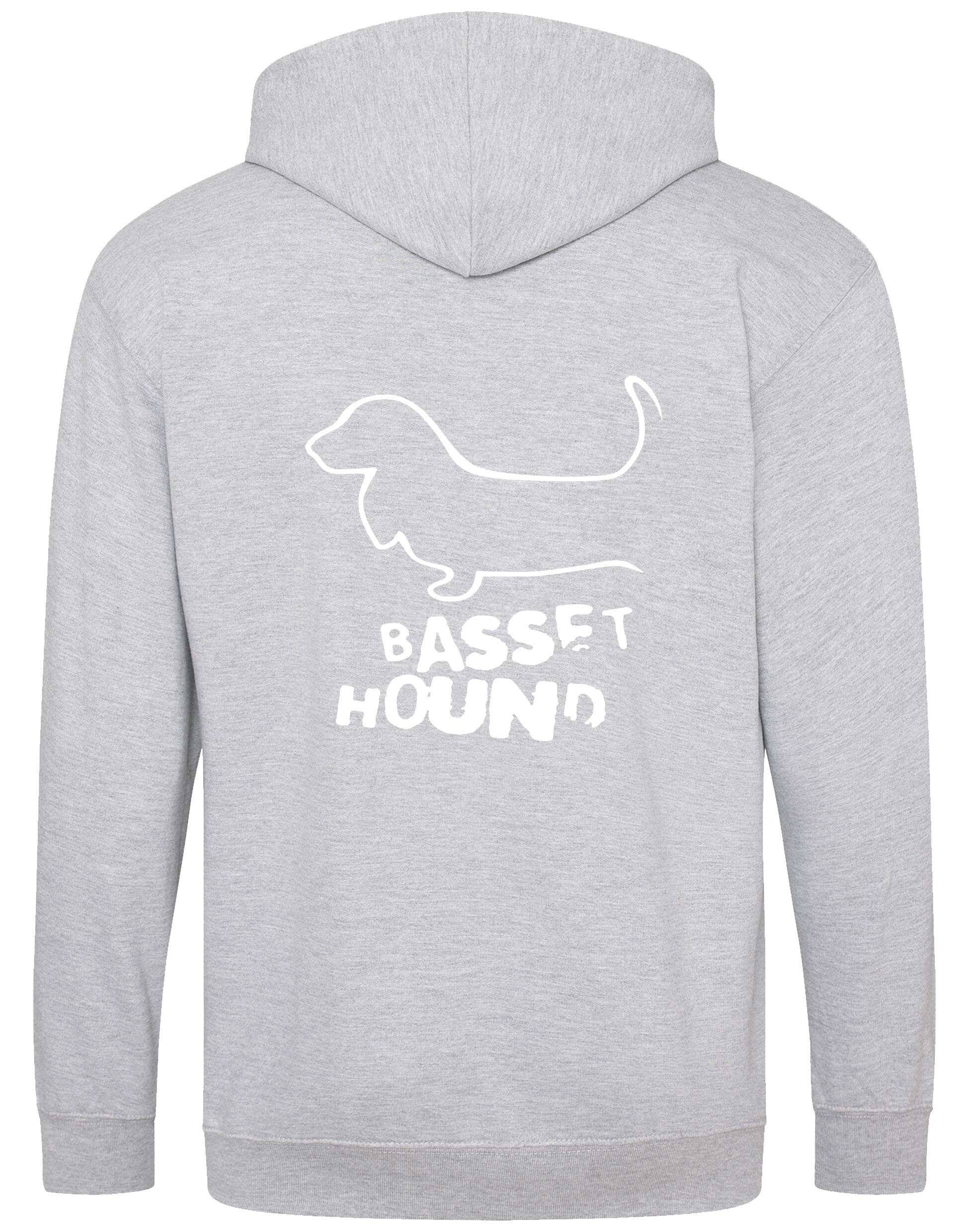 Basset Hound Dog Breed Design Zipped Hoodie – Style and Comfort for Dog Lovers