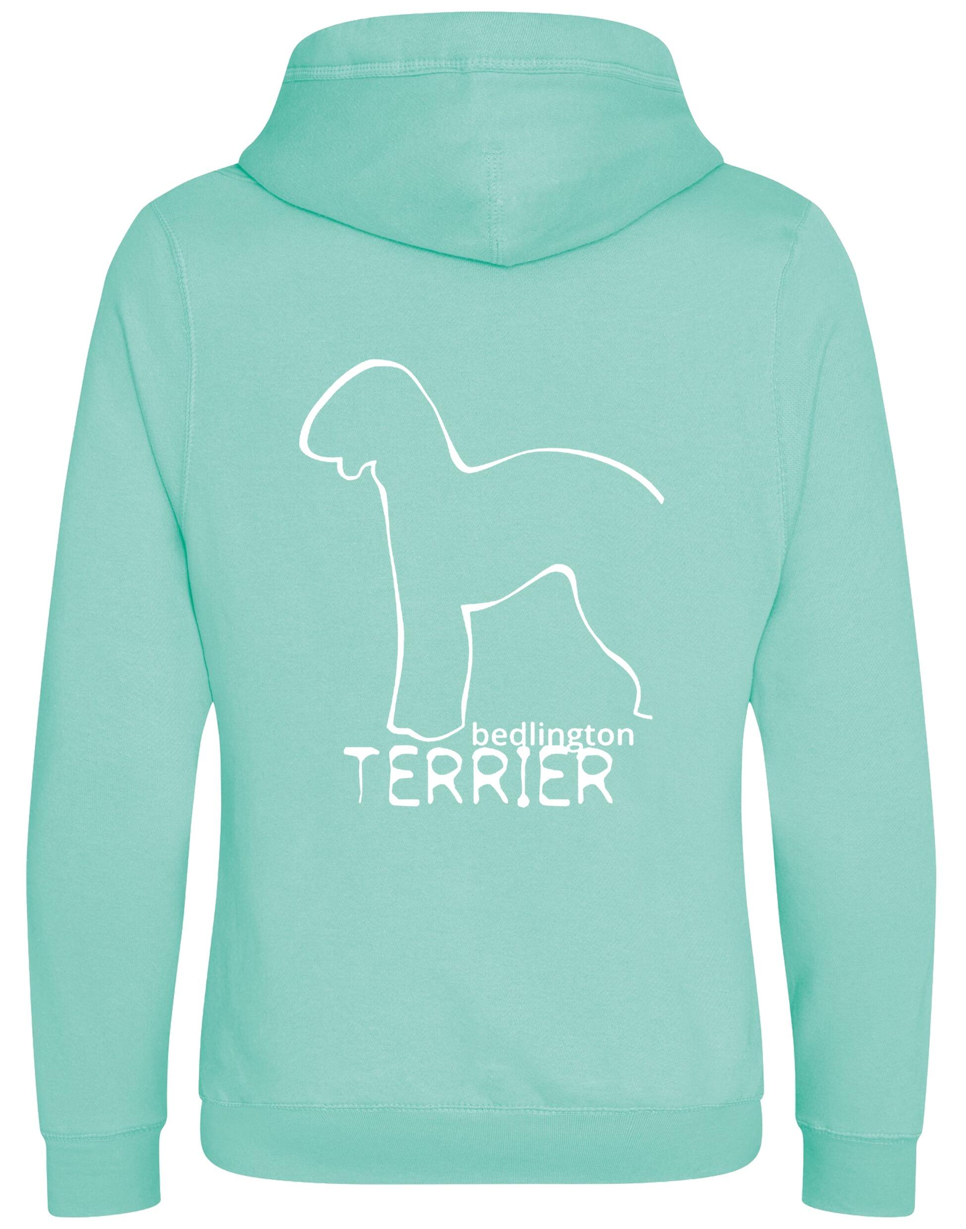 Unisex Crossneck Pullover Hoodie with Bedlington Terrier Dog Breed Design