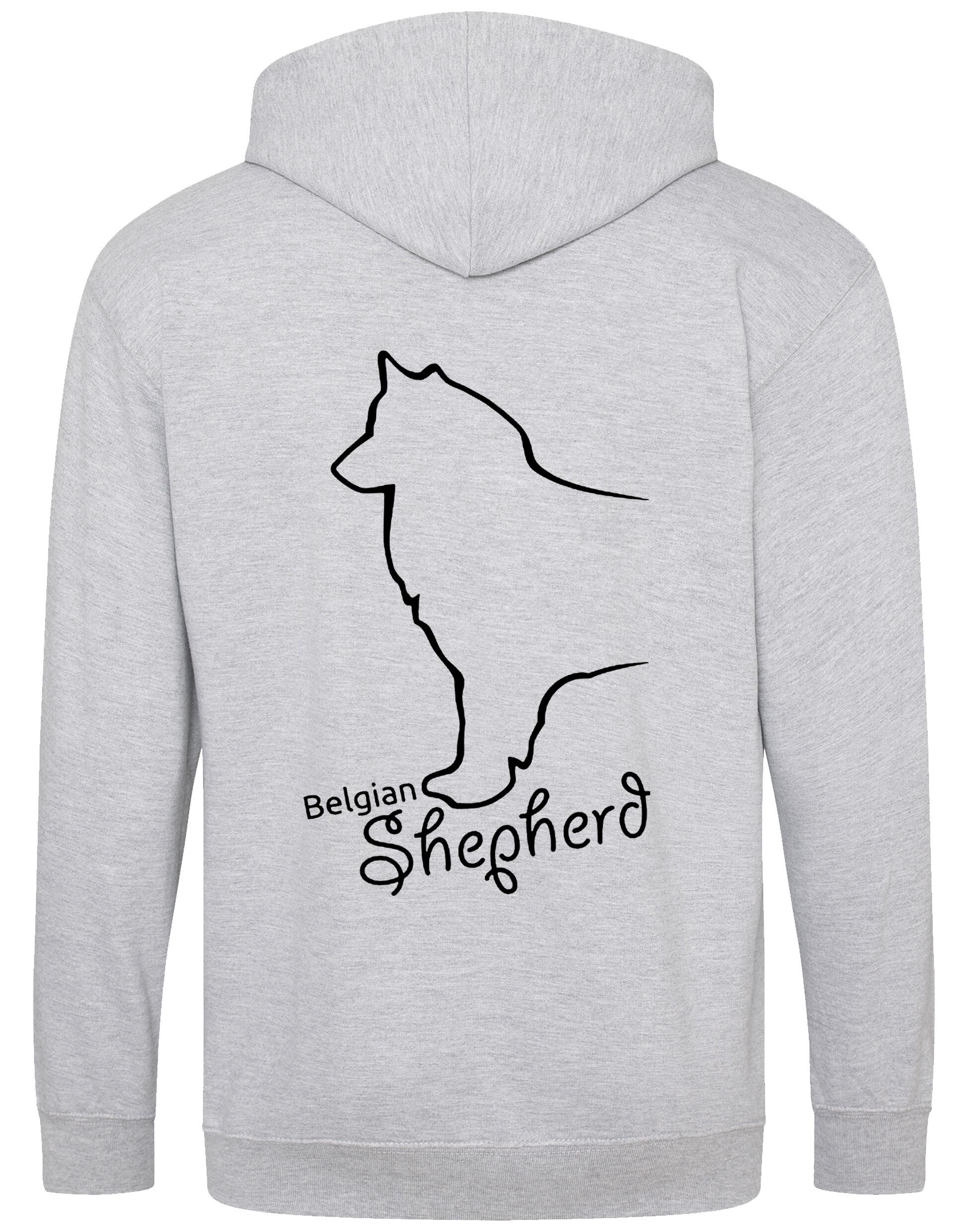 Belgian Shepherd Dog Breed Design Zipped Hoodie – Style and Comfort for Dog Lovers