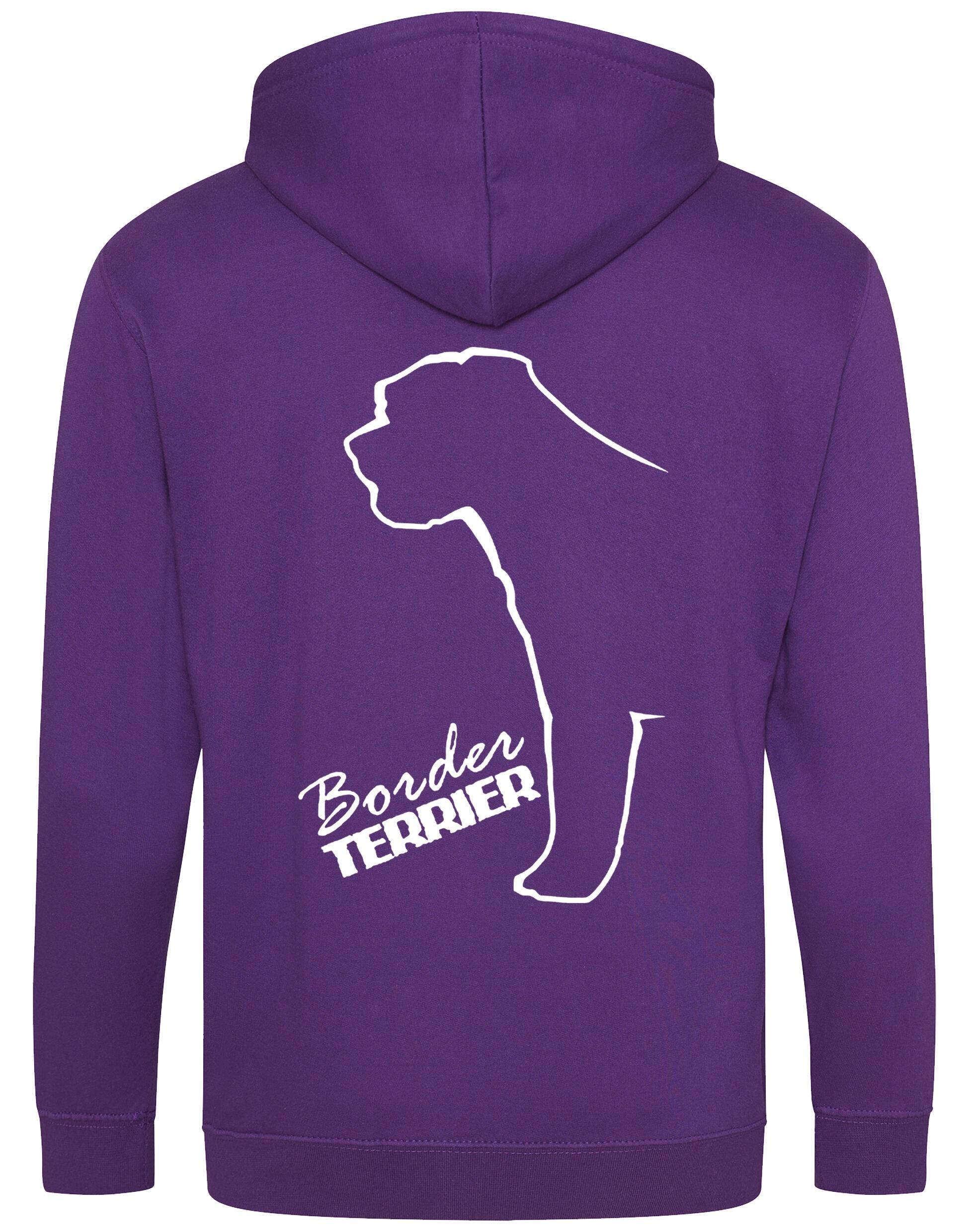 Border Terrier Dog Breed Design Zipped Hoodie – Style and Comfort for Dog Lovers