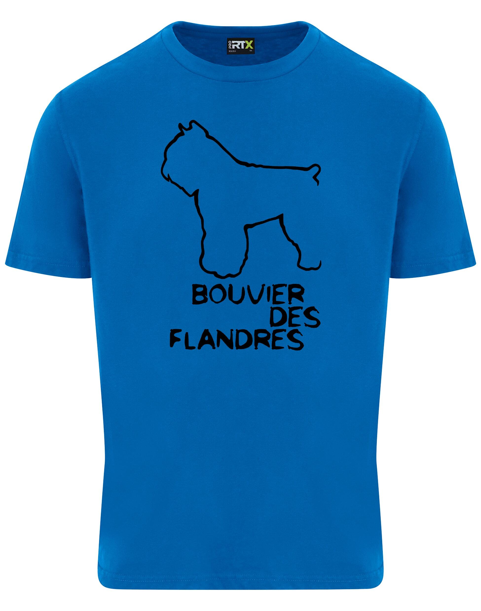 Unisex Roundneck T-shirt with Bouvier des Flandres Dog Breed Design – Style for Every Bouvier des Flandres Fan