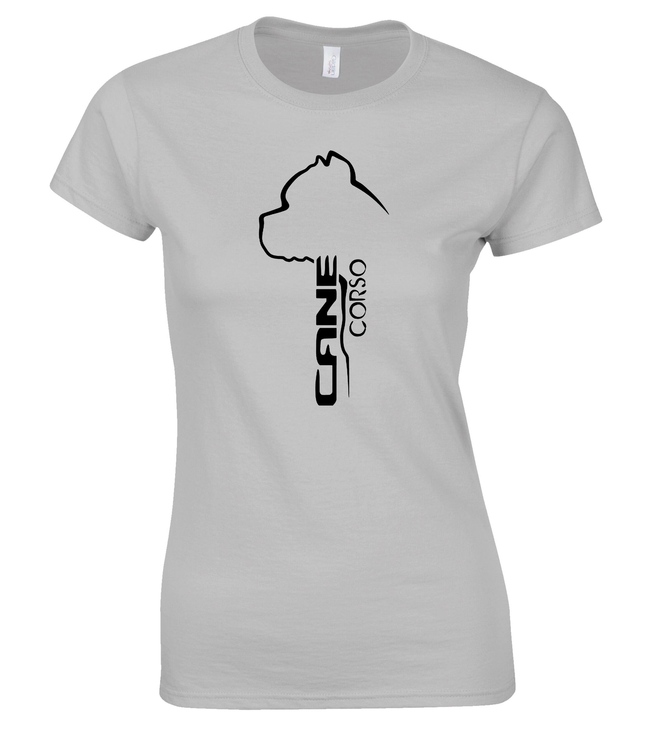 Female Roundneck T-shirt with Cane Corso Dog Breed Design – Style for Every Dog Lover