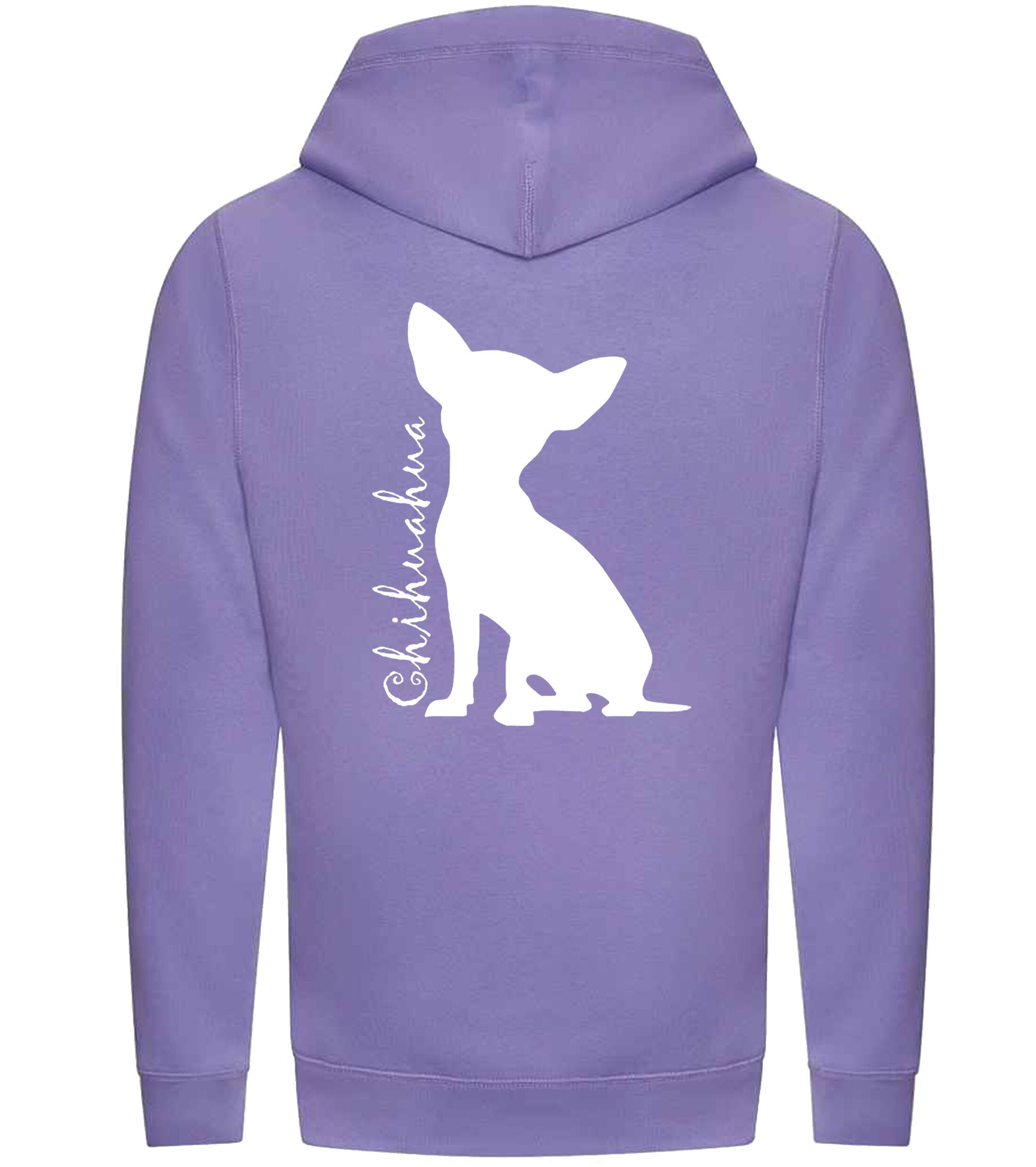 Unisex Crossneck Pullover Hoodie with Chihuahua Silhouette Design – A Must-Have for Chihuahua Lovers