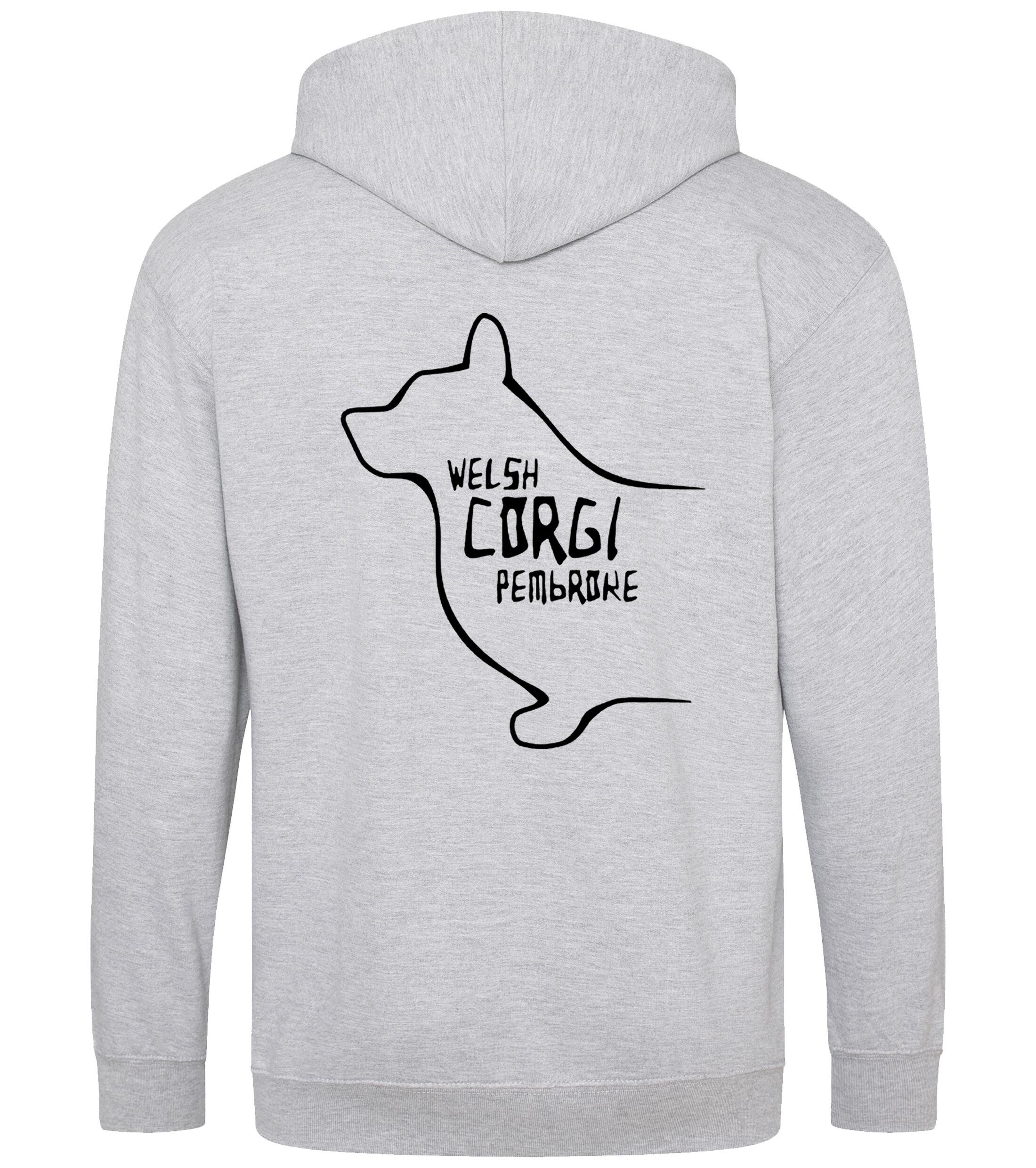 Corgi Pembroke (Welsh) Dog Breed Design Zipped Hoodie – Comfort, Style, and Corgi Pride