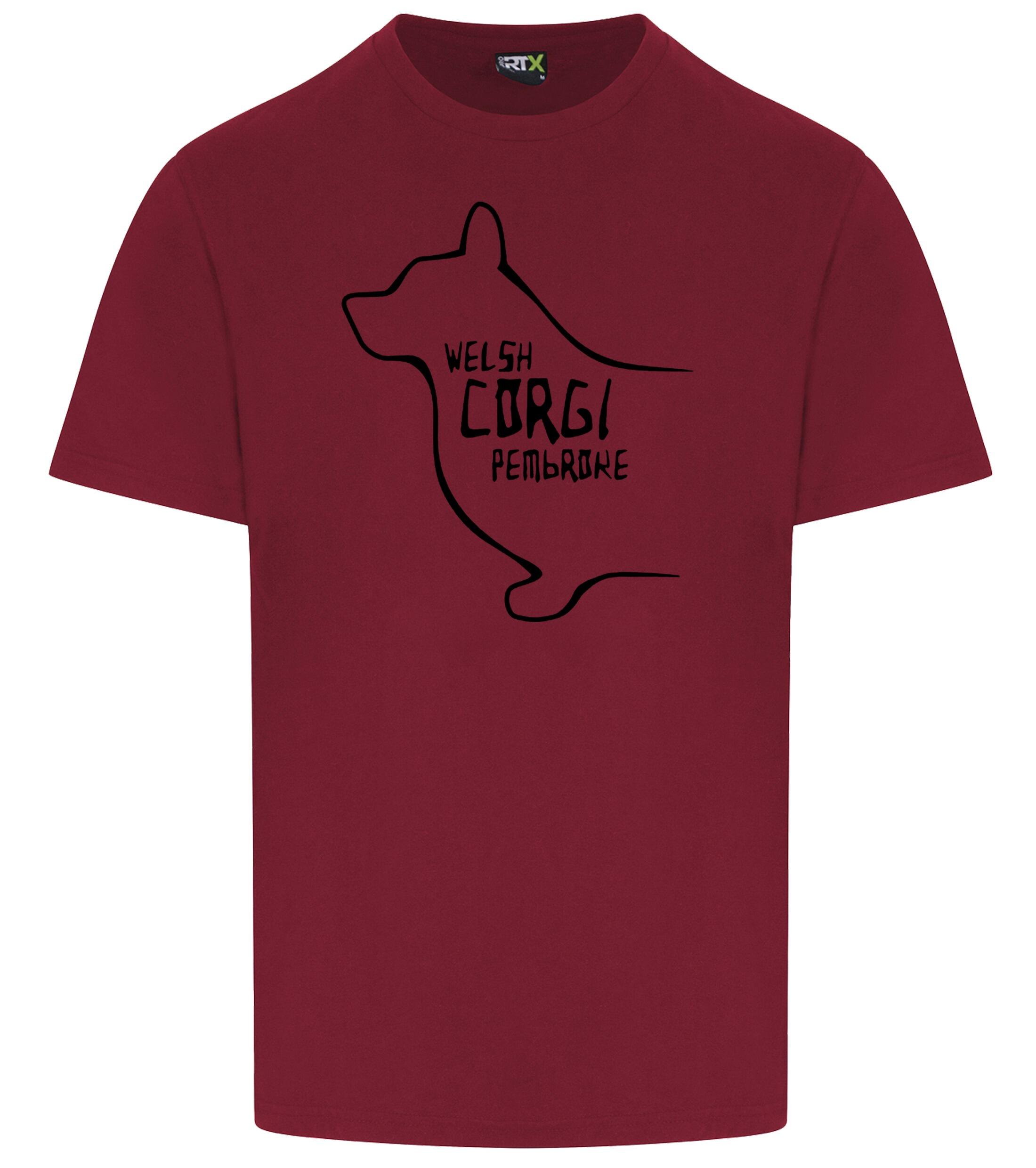 Unisex Roundneck T-shirt with Corgi Pembroke (Welsh) Dog Breed Design – Style for Corgi Enthusiasts