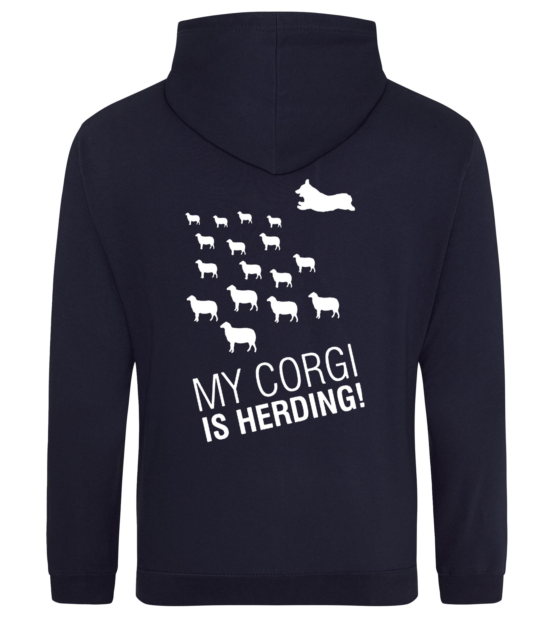 Pullover Hoodie with Corgi Herding Dog Breed Design – Cozy Style for Corgi Herding Fans