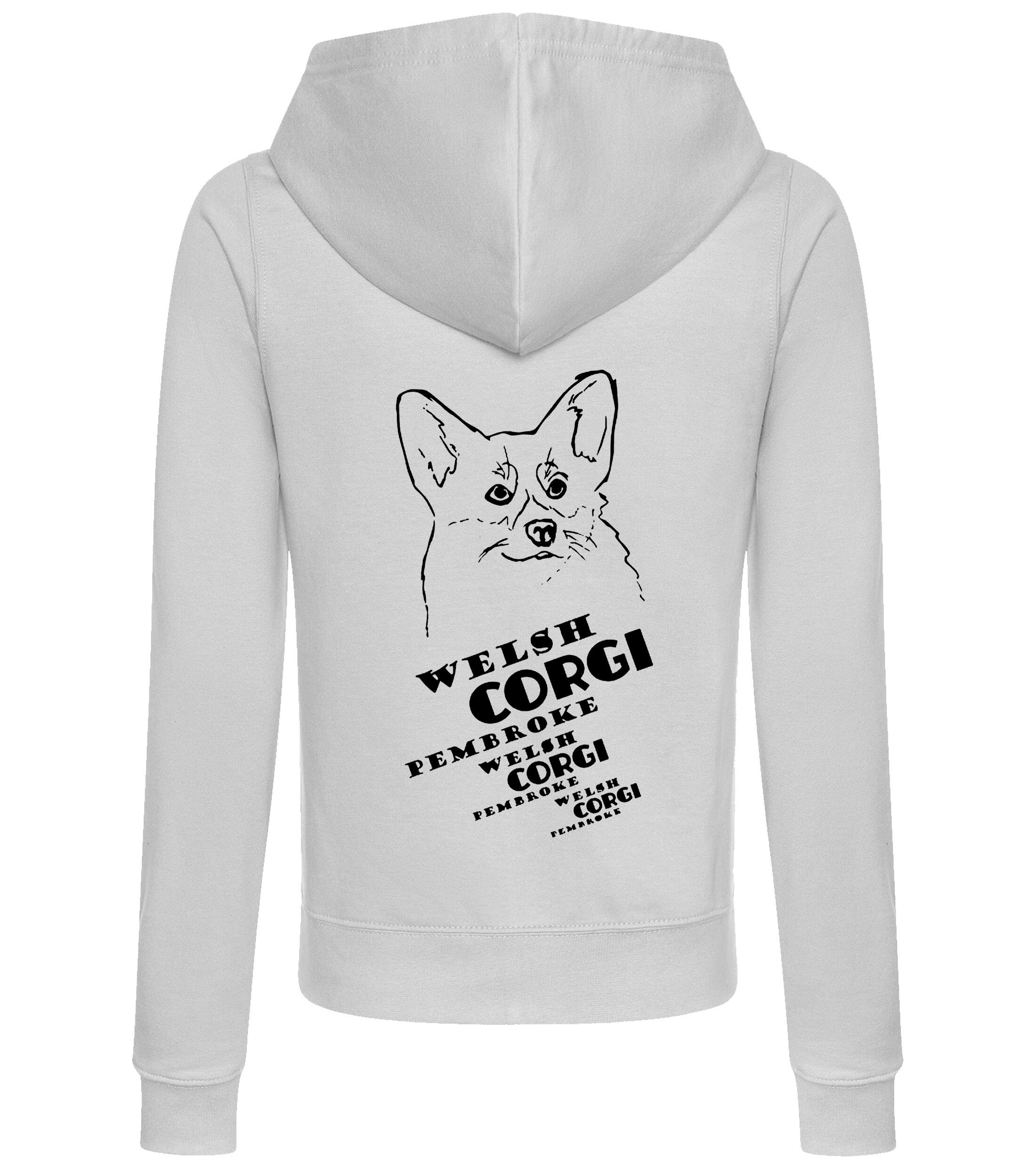 Corgi Pembroke (Face) Dog Breed Women’s Zipped Hoodie – Stylish & Cozy for Corgi Pembroke Lovers