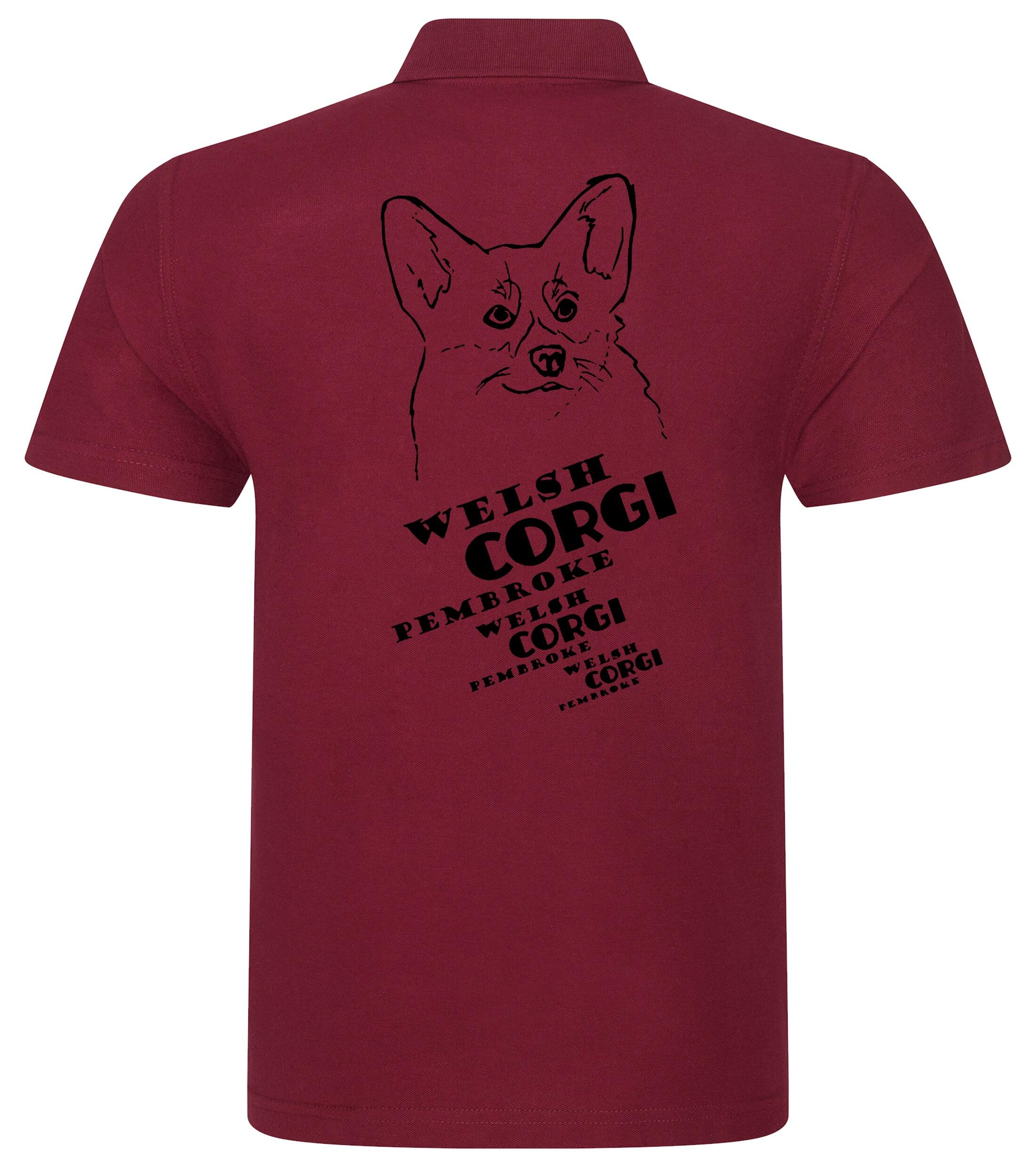 Unisex Cotton Polo with Corgi Pembroke (Face) Dog Breed Design – Versatile Style for Corgi Lovers